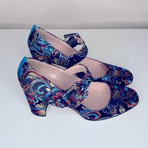 SJP Italian made leather Mary Jane heels